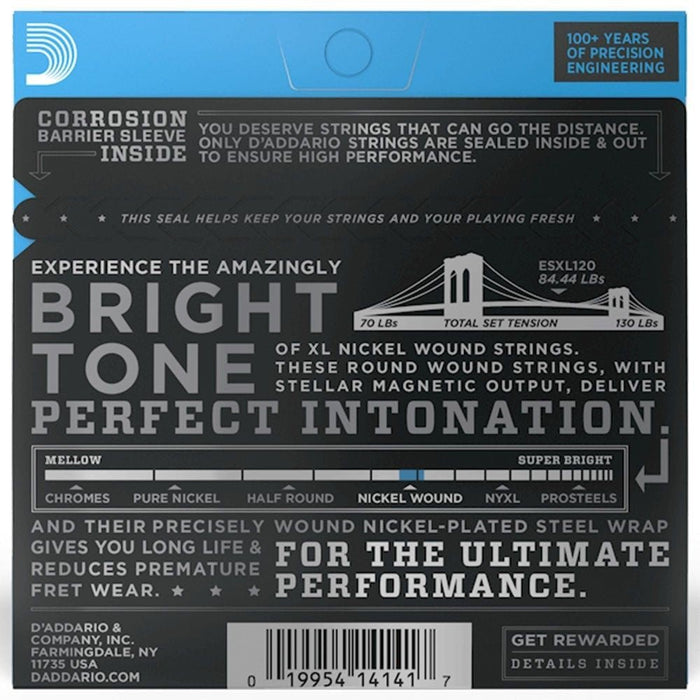 D'addario Double Ball End Guitar Strings for Steinberger Transtrem Systems (9 - 42) (ESXL120) - Gsus4