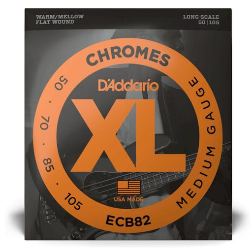 D'Addario ECB82 XL Chromes Flatwound Bass Strings - Long Scale - Medium (50 - 105) (ECB82) - Gsus4