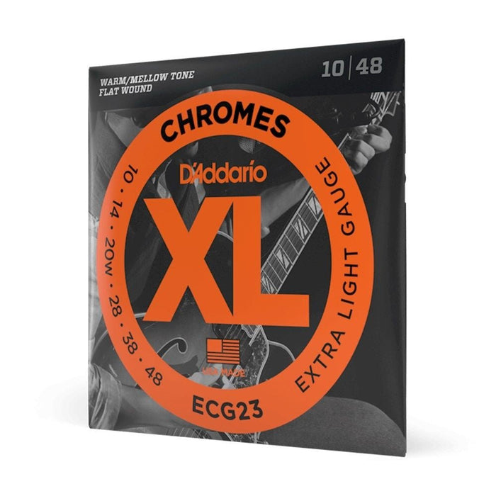 D'Addario ECG23 XL Chromes Flatwound Electric Strings - Extra Light (10 - 48) (ECG23) - Gsus4