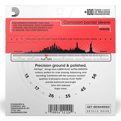 D'Addario EFT17 Flat Top Phosphor Bronze Acoustic Strings - Medium (13 - 56) (EFT17) - Gsus4