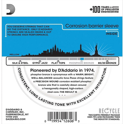 D'Addario EJ16 - 3D Phosphor Bronze Acoustic Guitar Strings 3 - PACK - Light (12 - 53) (EJ16-3D) - Gsus4