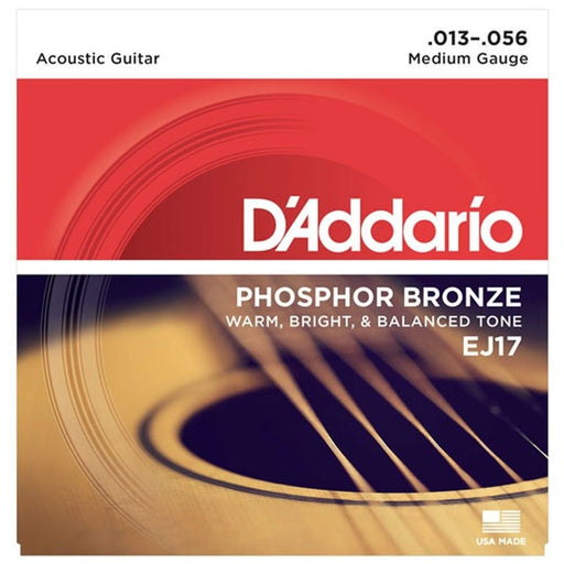 D'Addario EJ17 Phosphor Bronze Acoustic Guitar Strings - Medium (13 - 56) (EJ17) - Gsus4