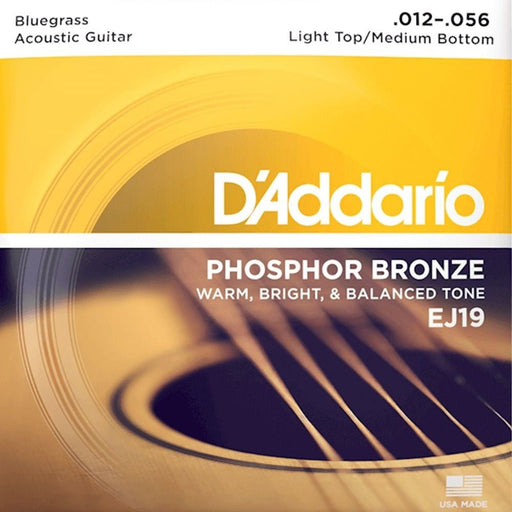 D'Addario EJ19 Phosphor Bronze Bluegrass Strings (12 - 56) (EJ19) - Gsus4