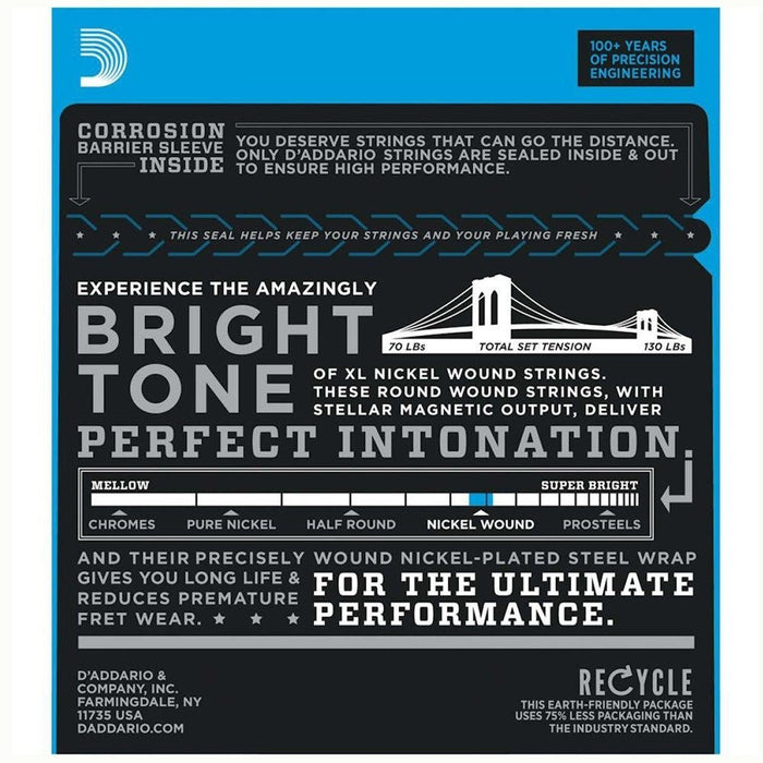 D'Addario EJ22 Nickel Wound Electric Strings w/ Wound 3rd - Jazz Medium Set (13 - 56) (EJ22) - Gsus4
