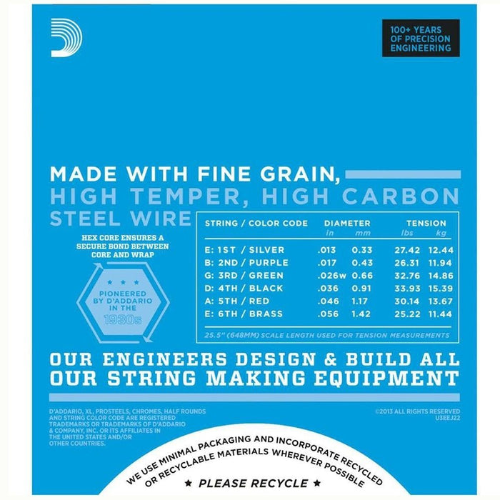 D'Addario EJ22 Nickel Wound Electric Strings w/ Wound 3rd - Jazz Medium Set (13 - 56) (EJ22) - Gsus4