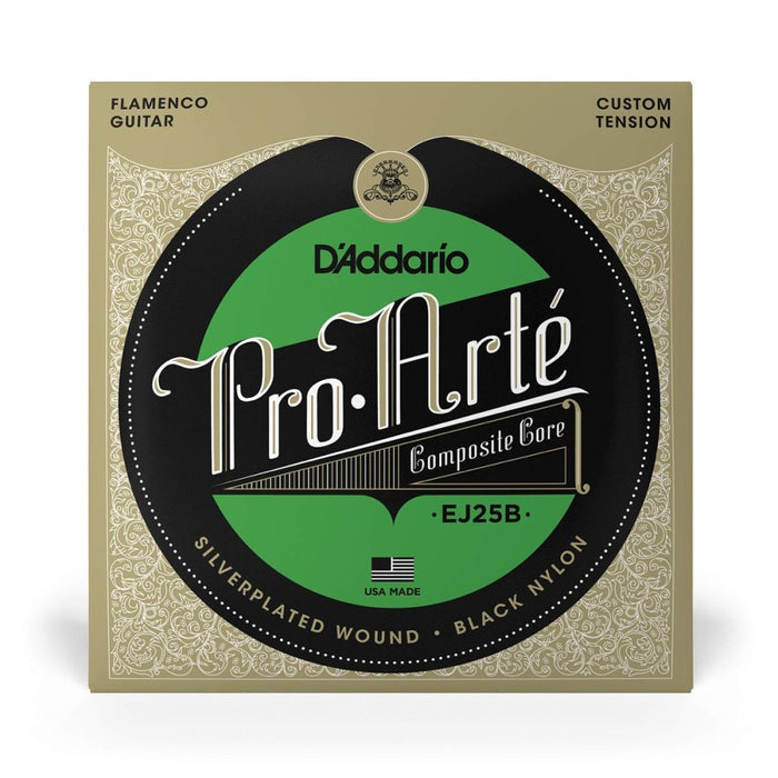 D'Addario EJ25B Pro - Arte Black Nylon Composite Flamenco Guitar Strings (EJ25B) - Gsus4