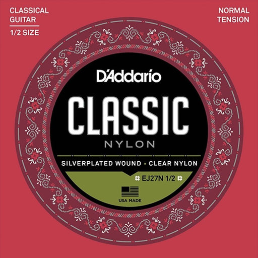 D'Addario EJ27N 1/2 Size Student Nylon Classical Guitar Strings Normal Tension (EJ27N 1/2) - Gsus4