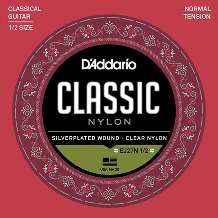 D'Addario EJ27N 1/2 Size Student Nylon Classical Guitar Strings Normal Tension (EJ27N 1/2) - Gsus4