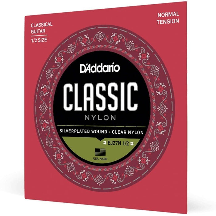 D'Addario EJ27N 1/2 Size Student Nylon Classical Guitar Strings Normal Tension (EJ27N 1/2) - Gsus4