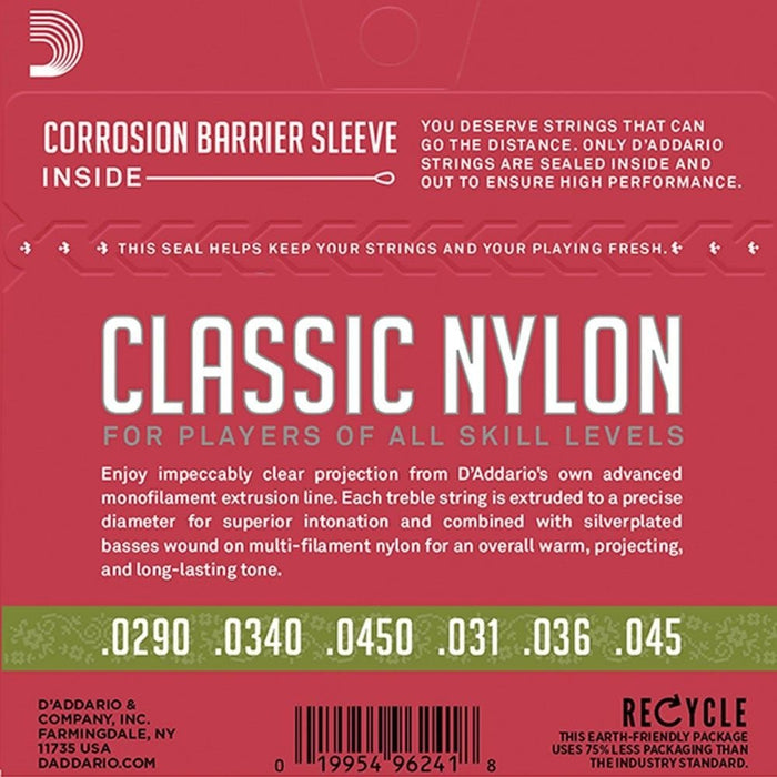 D'Addario EJ27N 1/2 Size Student Nylon Classical Guitar Strings Normal Tension (EJ27N 1/2) - Gsus4