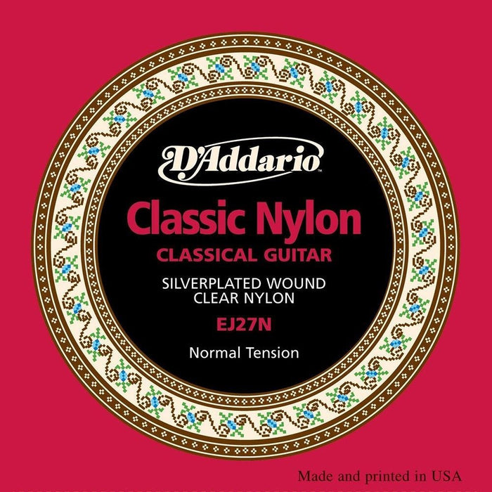 D'Addario EJ27N Student Nylon Classical Guitar Strings (Normal Tension) (EJ27N) - Gsus4