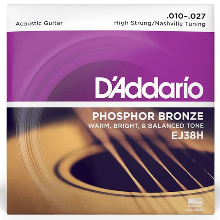 D'Addario EJ38H High Strung Nashville Tuning Acoustic Strings Set (10 - 27) (EJ38H) - Gsus4