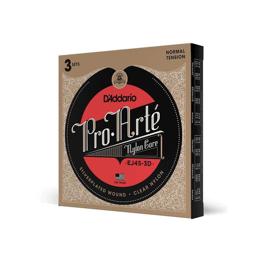 D'Addario EJ45 Pro - Arte Nylon Classical Guitar Strings 3 Pack - (Normal Tension) (EJ45-3D) - Gsus4