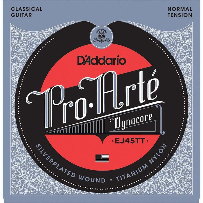 D'Addario EJ45TT ProArte Dynacore Classical Guitar Strings Titanium Trebles (EJ45TT) - Gsus4