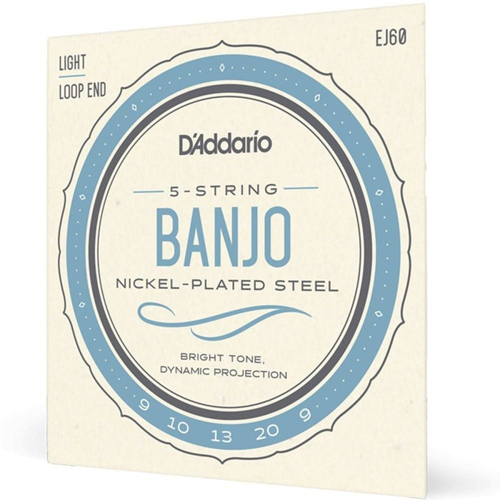 D'Addario EJ60 5 - String Banjo Strings Nickel Light (9 - 20) (EJ60) - Gsus4