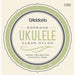 D'Addario EJ65S Pro - Arte Custom Extruded Clear Nylon Ukulele Strings - (Soprano) (EJ65S) - Gsus4