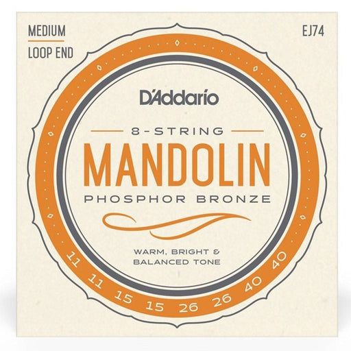 D'Addario EJ67 Mandolin Strings, Nickel, Medium, 11 - 39 (EJ67) - Gsus4