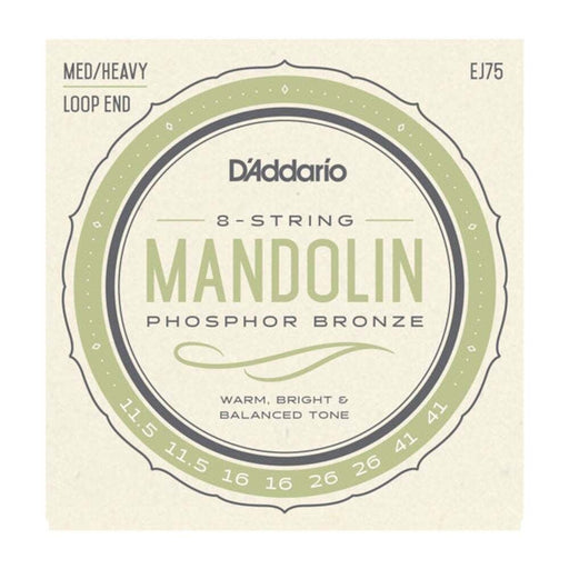 D'Addario EJ75 Mandolin Strings Phosphor Bronze Medium/Heavy 11.5 - 41 (EJ75) - Gsus4