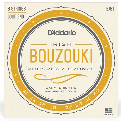 D'Addario EJ81 Irish Bouzouki 8 String Set (EJ81) - Gsus4