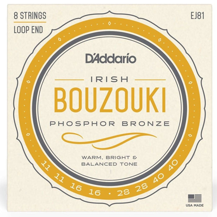D'Addario EJ81 Irish Bouzouki 8 String Set (EJ81) - Gsus4