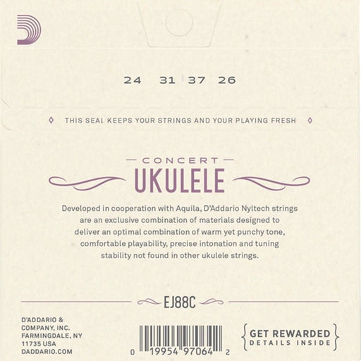 D'Addario EJ88C Nyltech Ukulele Strings Concert (EJ88C) - Gsus4