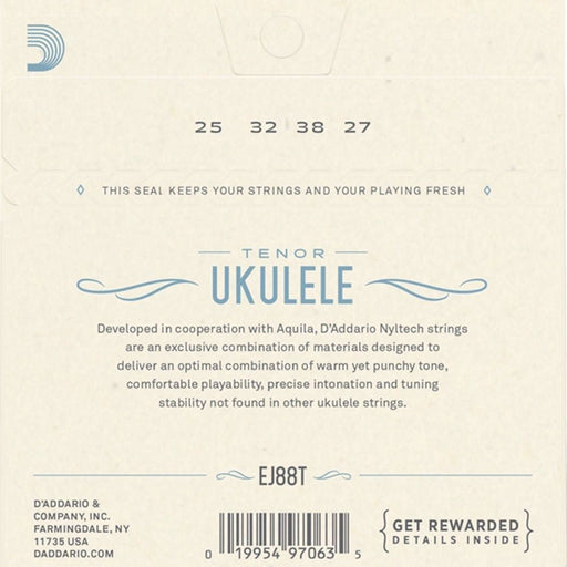 D'Addario EJ88T Nyltech Ukulele Strings Tenor (EJ88T) - Gsus4