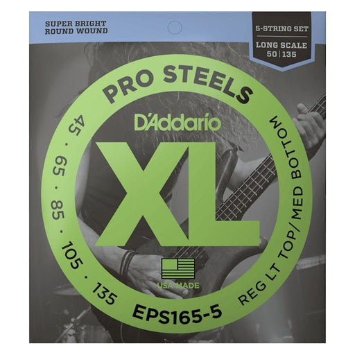 D'Addario EPS165 - 5 XL Pro Steels Custom 5 - String Light Long Scale Set (45 - 135) (EPS165-5) - Gsus4