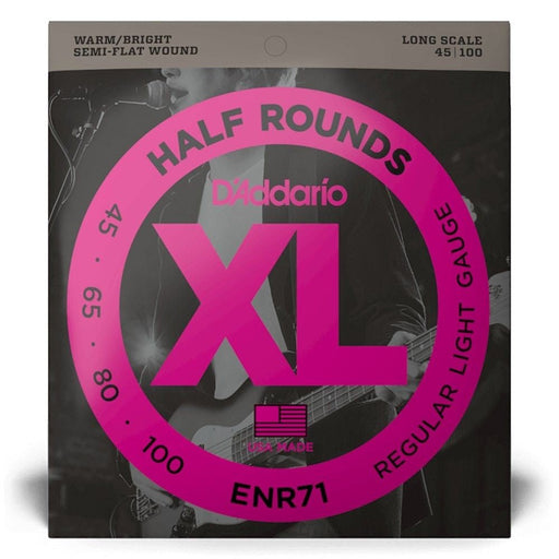 D'Addario ERN71 Half Rounds Bass Guitar Strings - Regular Light Long Scale (45 - 100) (ENR71) - Gsus4