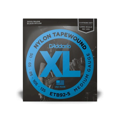 D'Addario ETB925 5String Tapewound Bass Guitar Strings Medium 50135 Long Scale (ETB92-5) - Gsus4