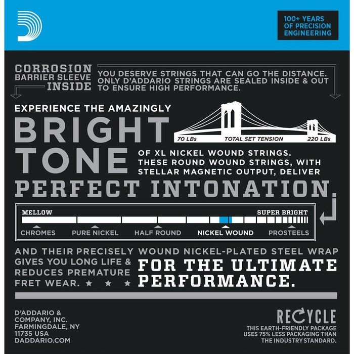 D'Addario EXL110 - 3D Nickel Wound Electric Guitar Strings 3 - PACK - Regular Light (10 - 46) (EXL110-3D) - Gsus4