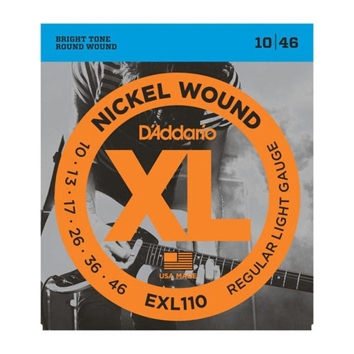 D'Addario EXL110 Nickel Wound Electric Guitar Strings - Regular Light (10 - 46) (EXL110) - Gsus4