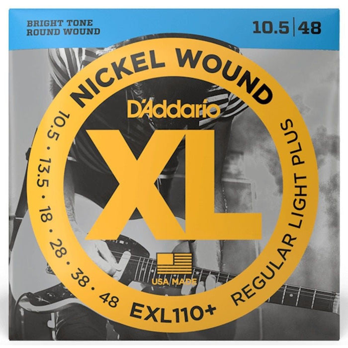 D'Addario EXL110+ Nickel Wound Electric Guitar Strings - Regular Light (10.5 - 48) (EXL110+) - Gsus4