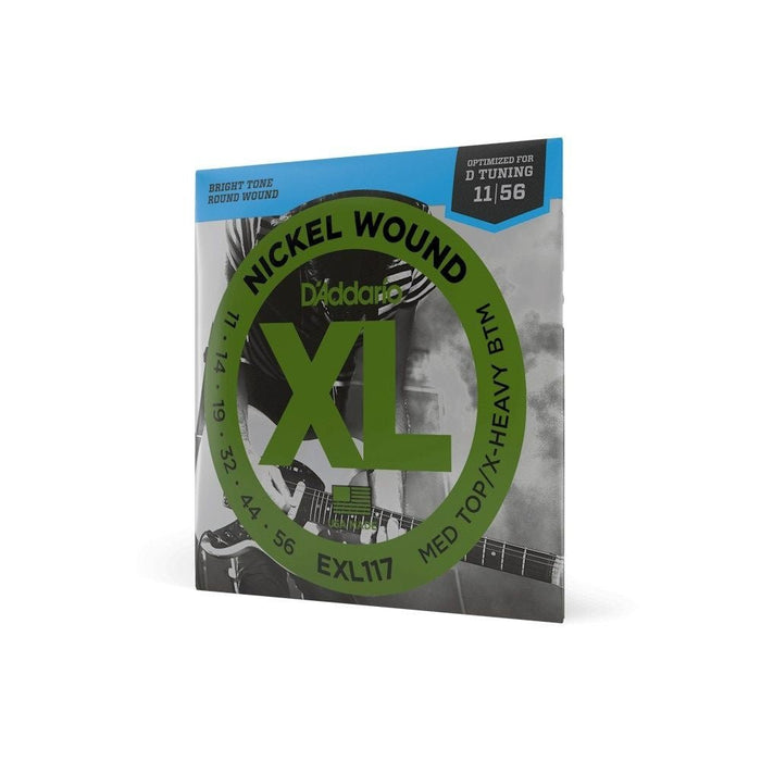 D'Addario EXL117 Nickel Wound Medium Top Extra Heavy Bottom Guitar Strings (11 - 56) (EXL117) - Gsus4