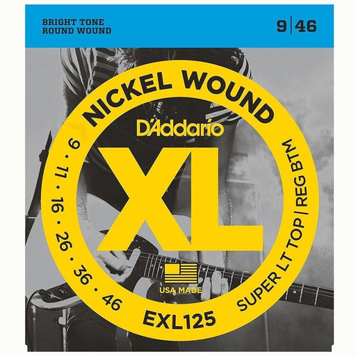 D'Addario EXL125 - 10P Nickel Wound Electric Strings 10 - PACK - Super Light/Regular (9 - 46) (EXL125-10P) - Gsus4