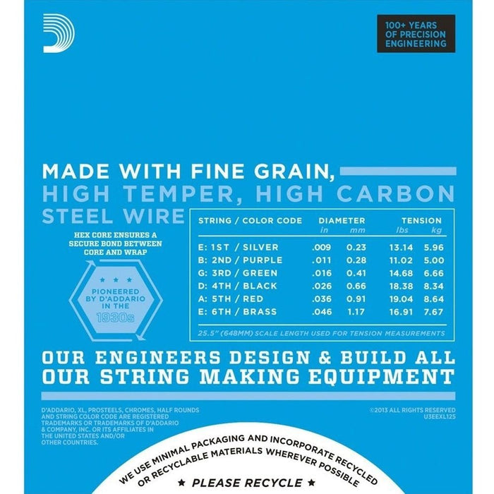 D'Addario EXL125 - 3D Nickel Wound Electric Strings 3 - PACK - Super Light / Regular (9 - 46) (EXL125-3D) - Gsus4