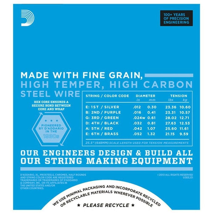 D'Addario EXL140 Nickel Wound Electric Guitar Strings - Light Top/Heavy Bottom (10 - 52) (EXL140) - Gsus4