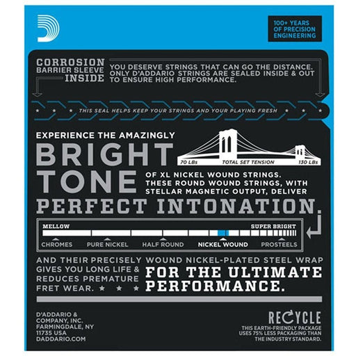 D'Addario EXL145 Nickel Wound Electric Strings w/ Plain 3rd - Heavy (12 - 54) (EXL145) - Gsus4