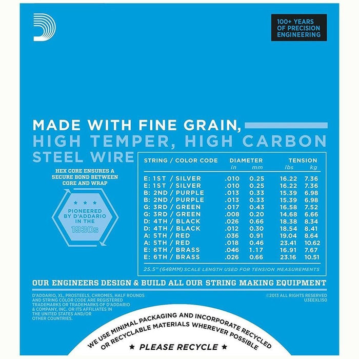 D'Addario EXL150 12 - String Nickel Wound Electric Strings - Regular Light (10 - 46) (EXL150) - Gsus4