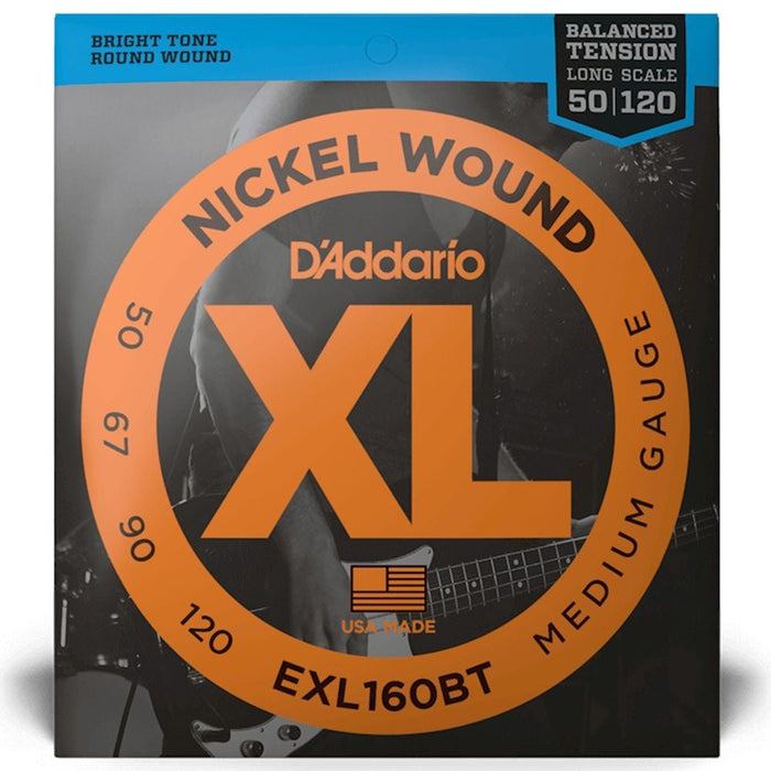 D'Addario EXL160 XL Nickel Wound Bass Strings - Long Scale - Balanced Tension (50 - 105) (EXL160BT) - Gsus4