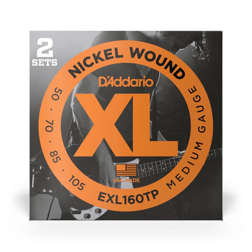 D'Addario EXL160TP Nickel Wound Bass Guitar Strings Medium 50-105 Long Scale, Twin Pack (EXL160TP) - Gsus4