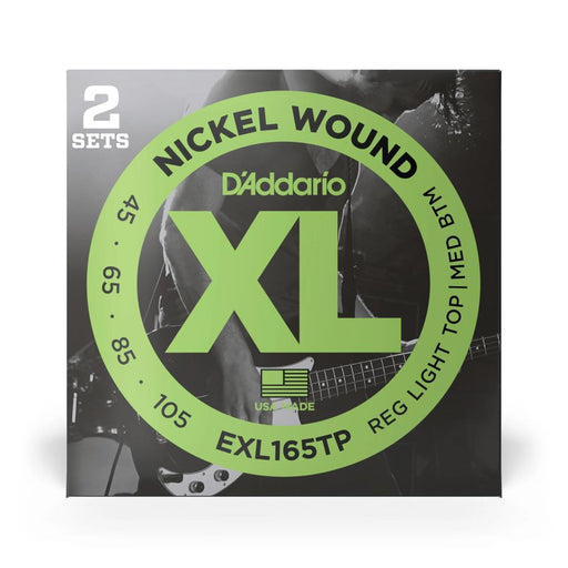D'Addario EXL165TP Nickel Wound Bass Guitar Strings Custom Light 45-105 Long Scale, Twin Pack (EXL165TP) - Gsus4
