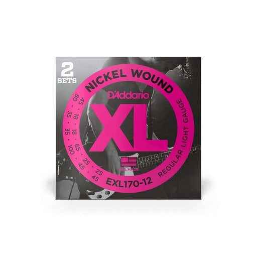 D'Addario EXL170 - 12 Nickel Wound Bass Guitar Strings Light 18 - 45 (EXL170-12) - Gsus4
