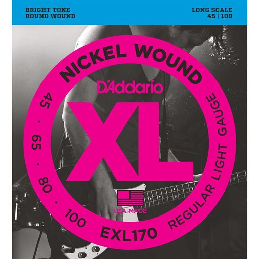 D'Addario EXL170 Nickel Wound Bass Guitar Strings - Long Scale - Light (45 - 100) (EXL170) - Gsus4
