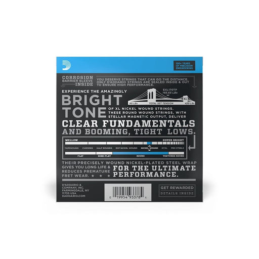 D'Addario EXL170TP Nickel Wound Bass Guitar Strings Light 45100 2 Sets Long Scale (EXL170TP) - Gsus4