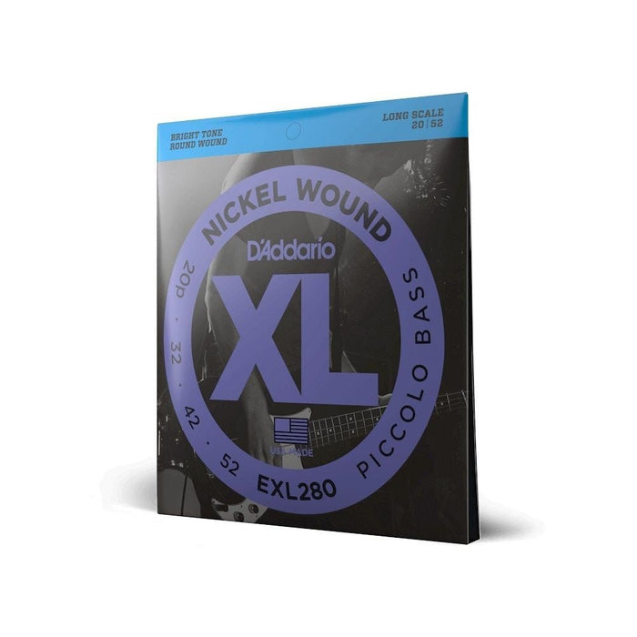 D'Addario EXL280 Nickel Wound Piccolo Bass Strings Long Scale (20 - 52) (EXL280) - Gsus4