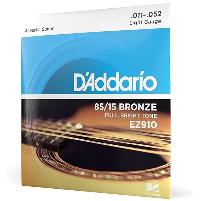 D'Addario EZ910 85/15 Bronze Acoustic Guitar Strings Light (11 - 52) (EZ910) - Gsus4