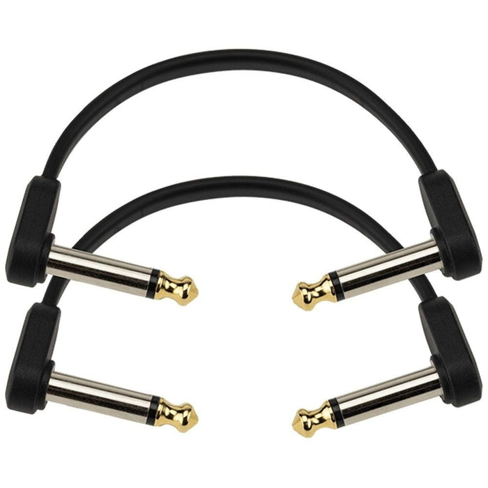 D'Addario Flat Patch Cable - Matching Right - Angle 2 - Pack (4 inches) (PW-FPRR-204) - Gsus4