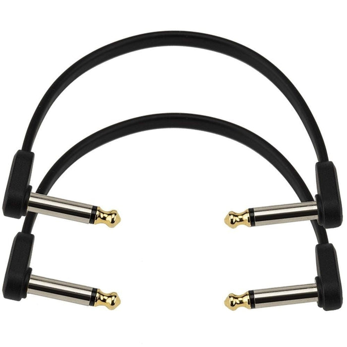 D'Addario Flat Patch Cable - Matching Right - Angle 2 - Pack (6 inches) (PW-FPRR-206) - Gsus4