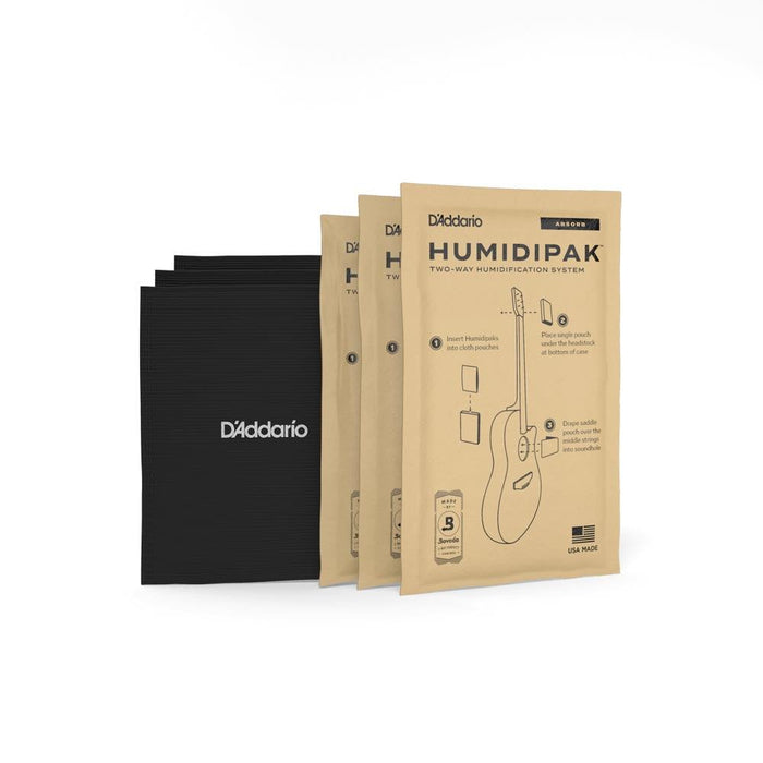 D'Addario | Humidipak ABSORB Pack | 2x Pouch & 3x Packet | Two - Way Humidification System for Acoustic Instruments (Copy) (Copy) (PW - HPK - 04) - Gsus4