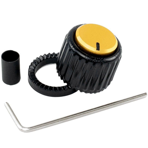 D'Addario LOKNOB (Large Black & Silver Plastic Knob) (PW-LNL-01BS) - Gsus4